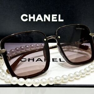 <AUTHENTIC>Chanel Brown Square Oversized Sunglasses